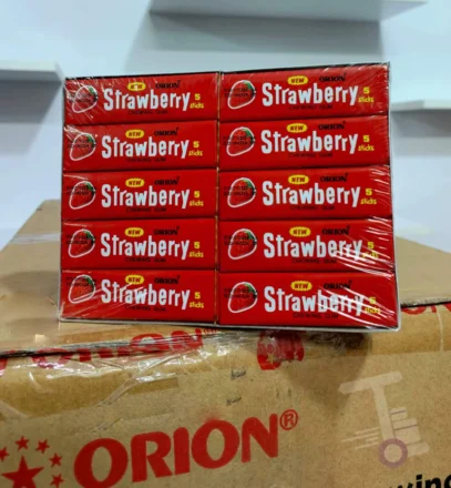 آدامس توت فرنگی اوریون ORION اصل بسته 20 عددی
