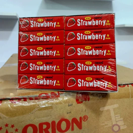 آدامس توت فرنگی اوریون ORION اصل بسته 20 عددی