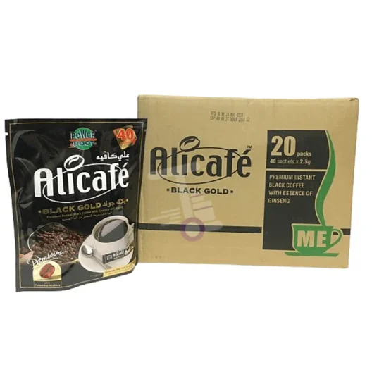 قهوه فوری علی کافه بلک گلد اصل ALicafe black gold بسته 40 عددی